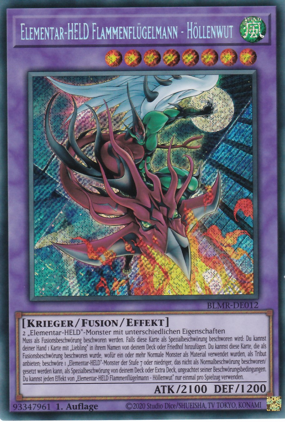 BLMR-DE012 - Elementar-HELD Flammenflügelmann - Höllenwut - Secret Rare - Deutsch - Battles of Legend Monstrous Revenge