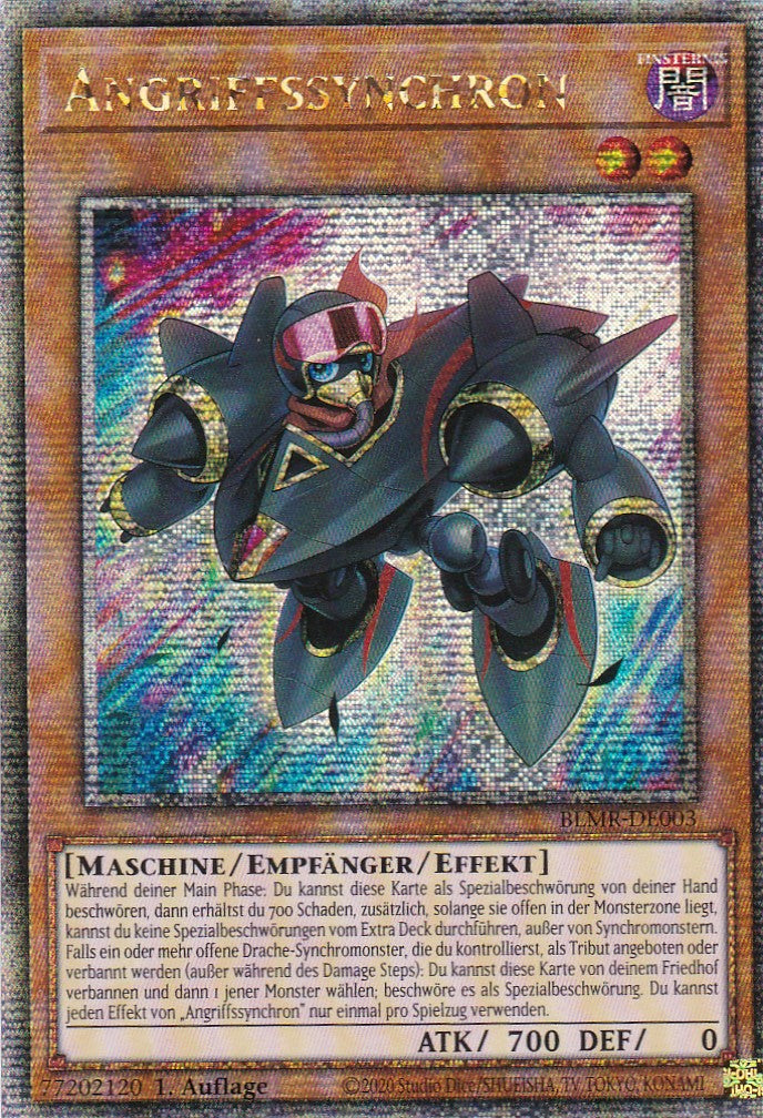 BLMR-DE003 - Angriffssynchron - Quarter Century Secret Rare - Deutsch - Battles of Legend Monstrous Revenge