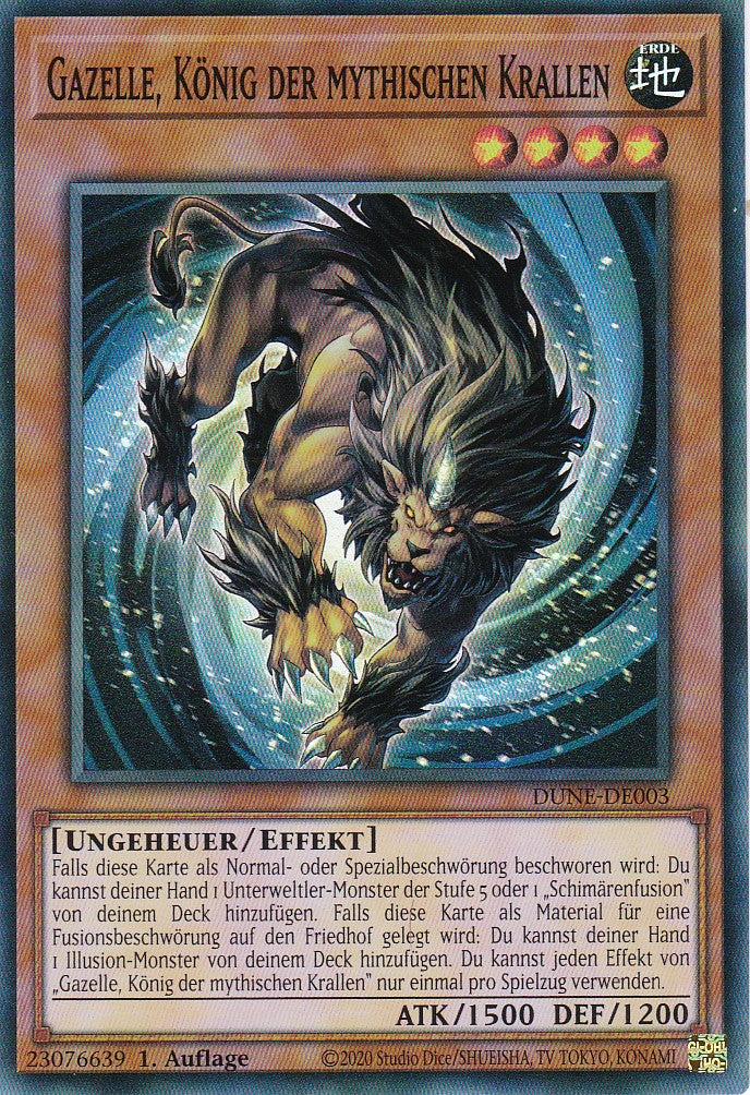 yugioh gazelle deck Gazelle, König der mythischen Krallen - DUNE-DE003 - Super Rare