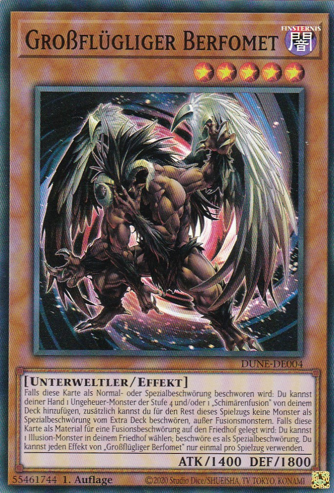 Großflügliger Berfomet - DUNE-DE004 - Super Rare - 1. Auflage - Deutsch - Duelist Nexus