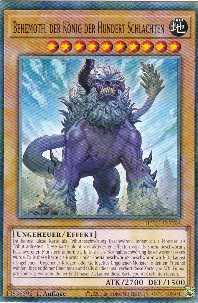 Behemoth, der König der Hundert Schlachten - DUNE-DE024 - Common - 1. Auflage - Deutsch - Duelist Nexus