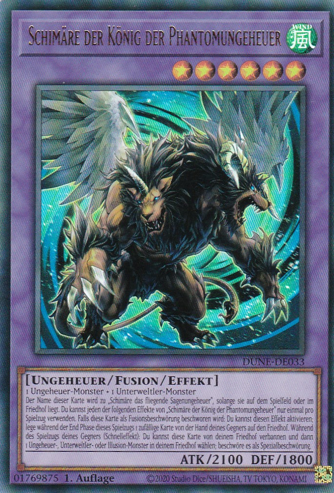Schimäre der König der Phantomungeheuer - DUNE-DE033 - Ultra Rare - 1. Auflage - Deutsch - Duelist Nexus