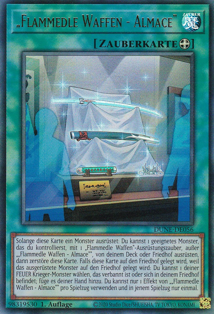 „Flammedle Waffen - Almace“ - DUNE-DE056 - Ultra Rare - 1. Auflage - Deutsch - Duelist Nexus