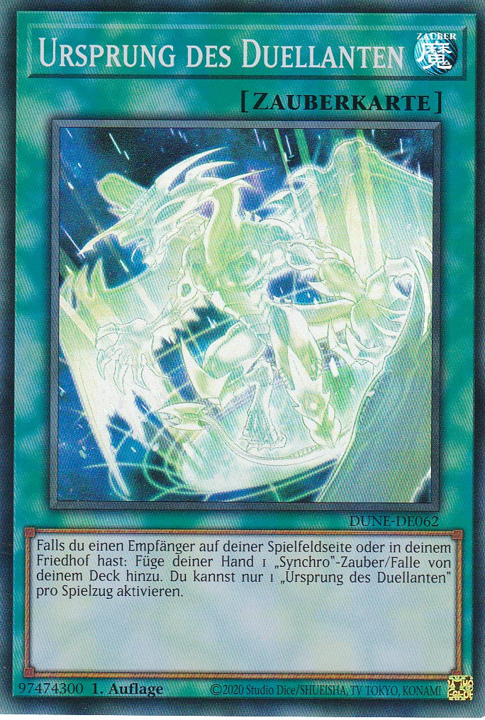 Ursprung des Duellanten - DUNE-DE062 - Super Rare - 1. Auflage - Deutsch - Duelist Nexus