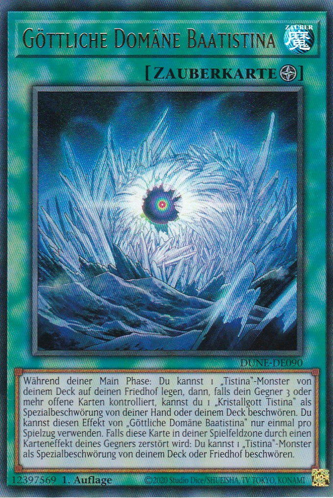 Göttliche Domäne Baatistina - DUNE-DE090 - Ultra Rare - 1. Auflage - Deutsch - Duelist Nexus