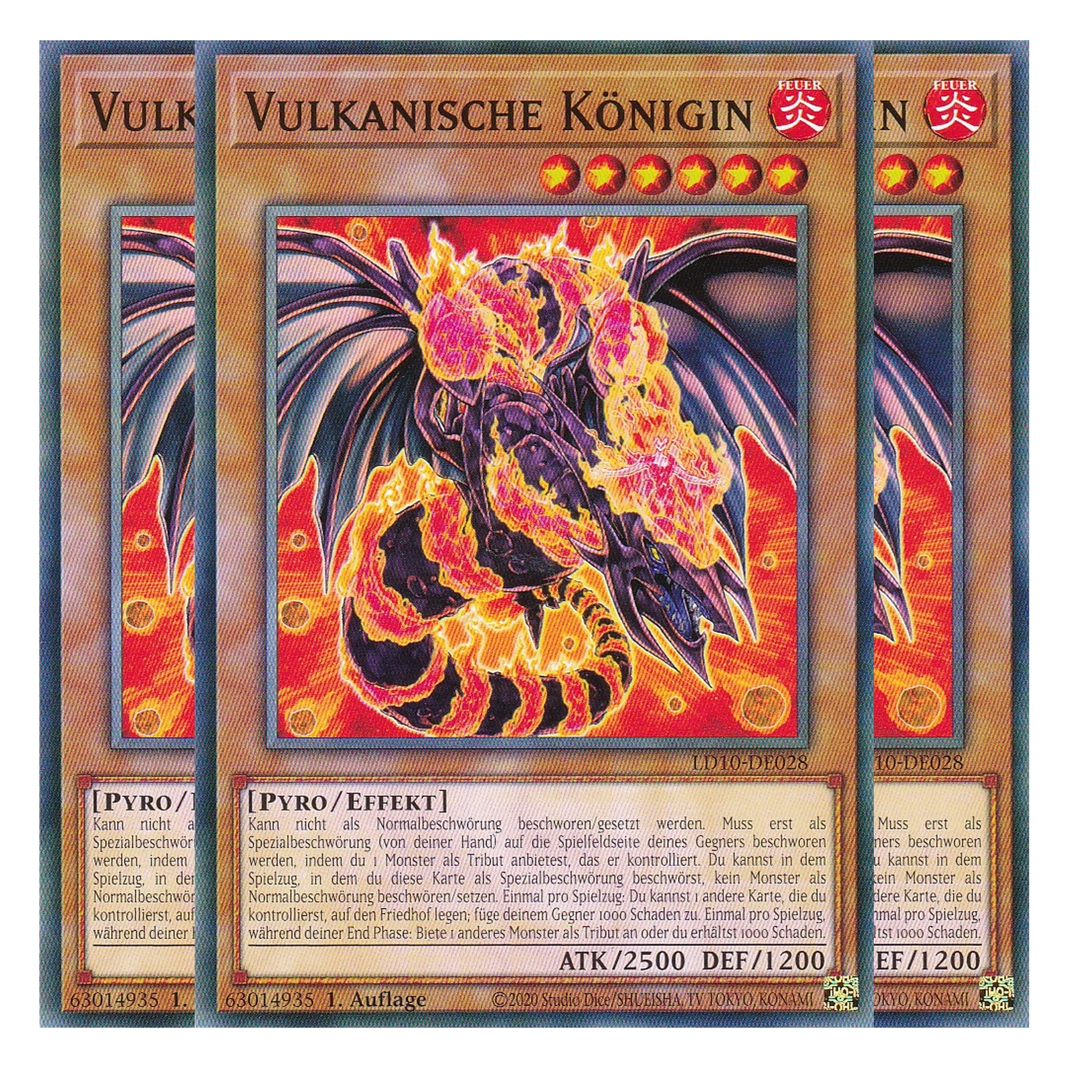 Vulkanische Königin - LD10-DE028 - Common - Deutsch - 1. Auflage - Legendary Duelists: Soulburning Volcano - Playset (3 Kopien)