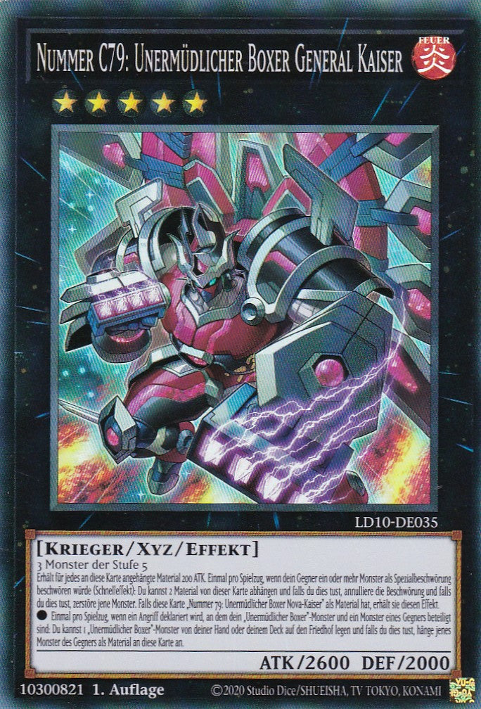 LD10-DE035 - Nummer C79 Unermüdlciher Boxer General Kaiser - Super Rare - 1. Auflage - Deutsch - Legendary Duelists: Soulburning Volcano