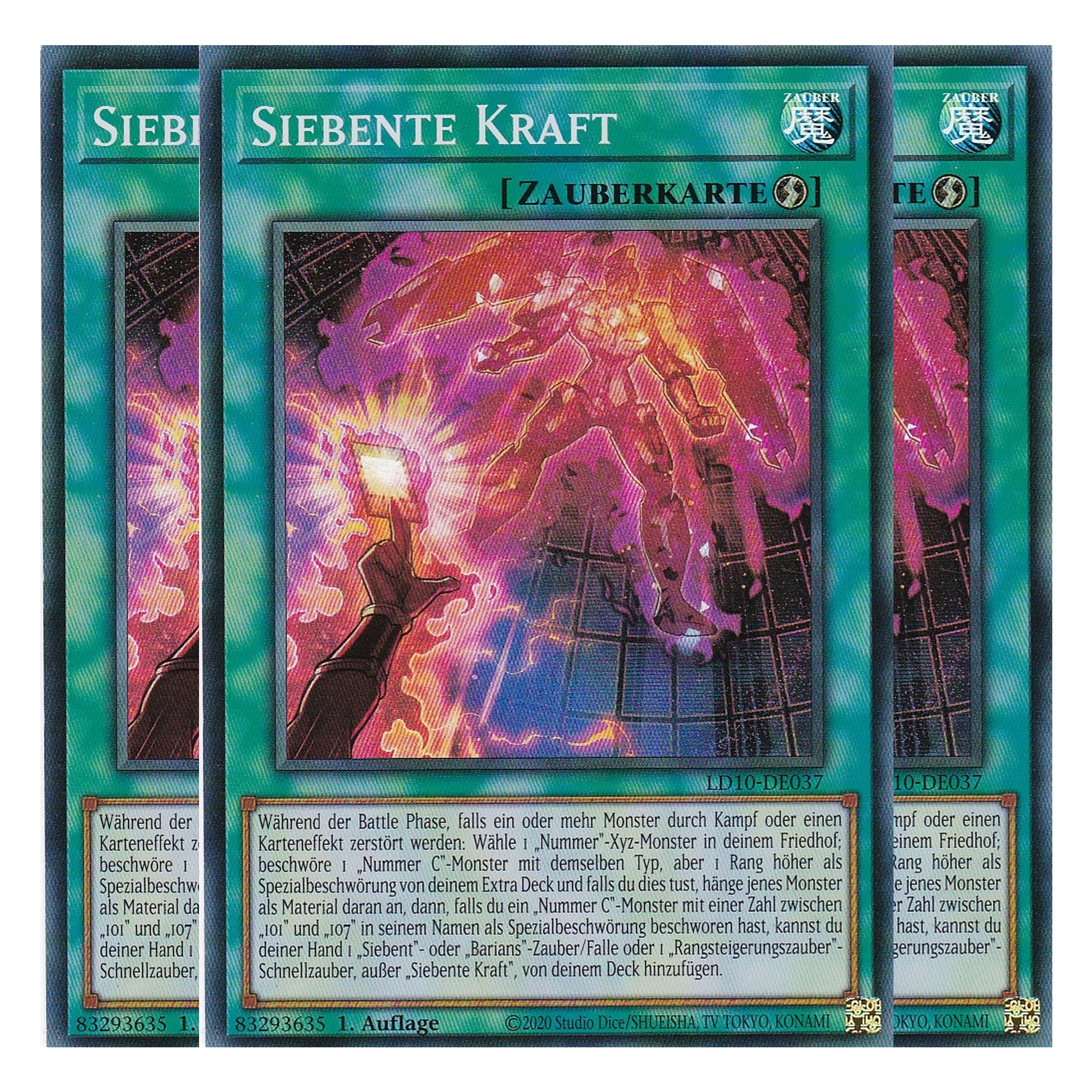 Siebente Kraft - LD10-DE037 - Super Rare - Deutsch - 1. Auflage - Legendary Duelists: Soulburning Volcano - Playset (3 Kopien)