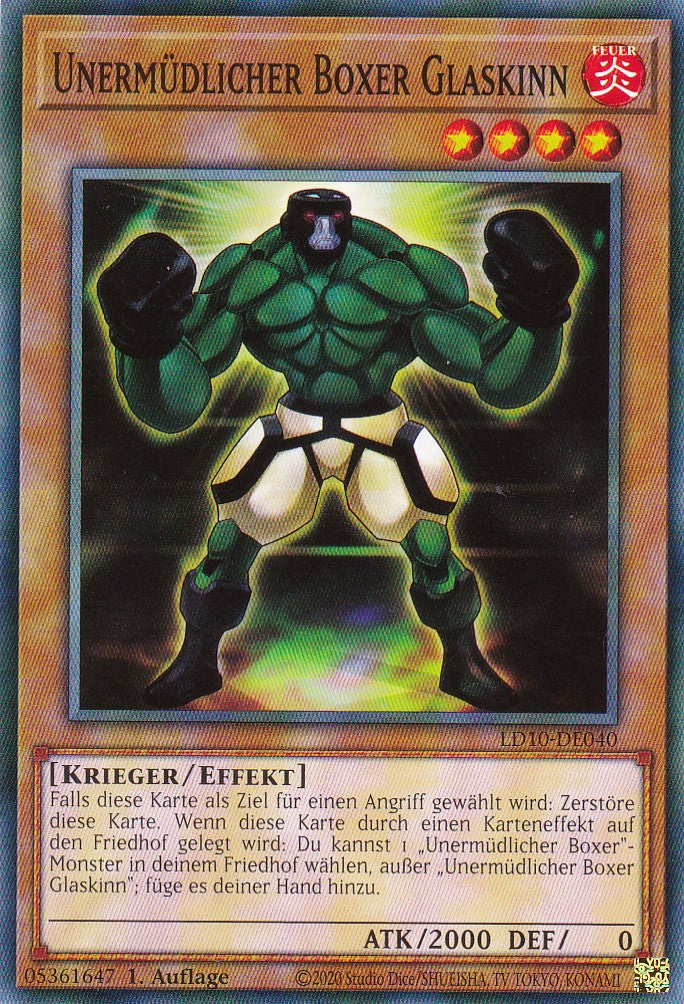 Unermüdlicher Boxer Glaskinn - LD10-DE040 - Common - 1. Auflage - Deutsch - Legendary Duelists: Soulburning Volcano