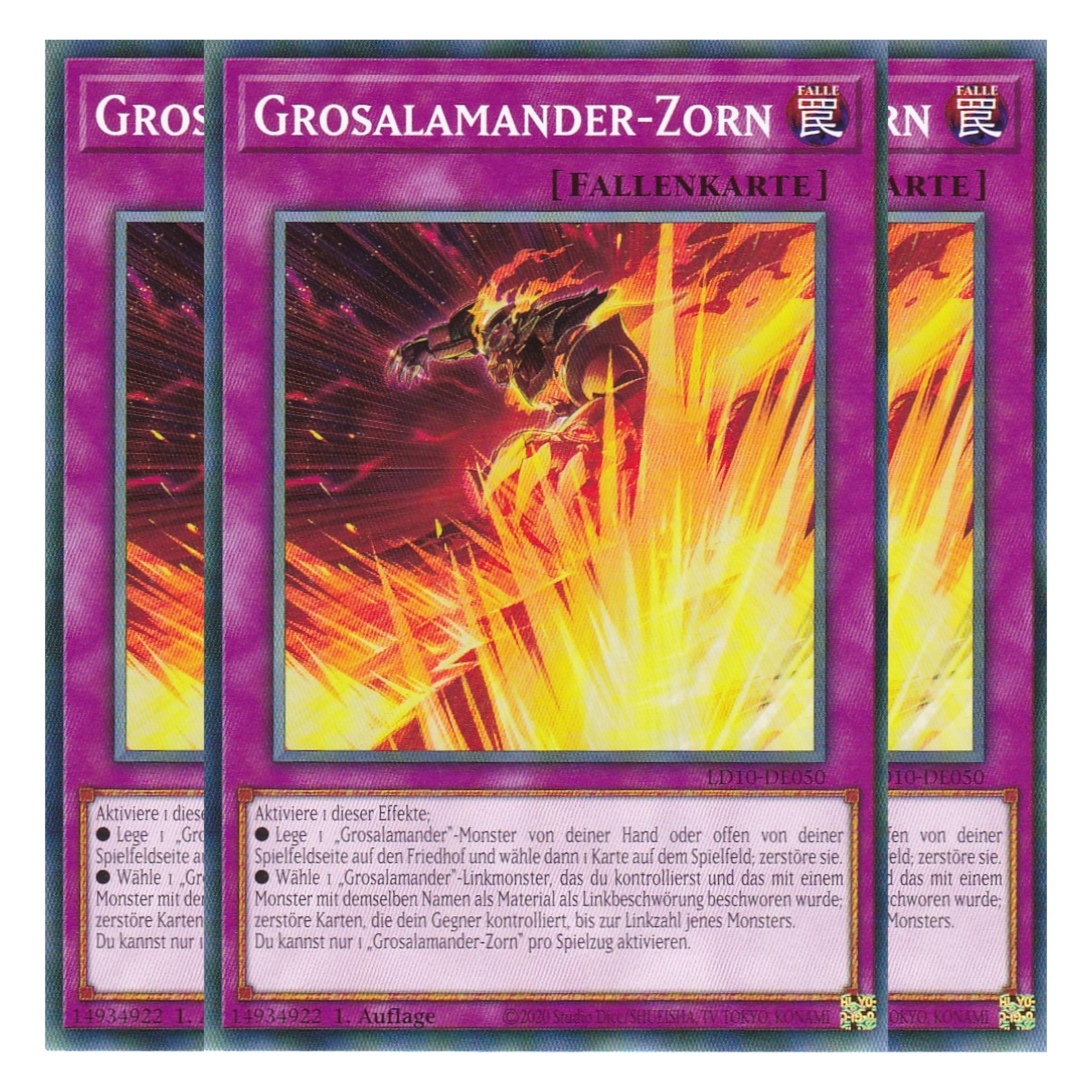 Grosalamander-Zorn - LD10-DE050 - Common - Deutsch - 1. Auflage - Legendary Duelists: Soulburning Volcano - Playset (3 Kopien)