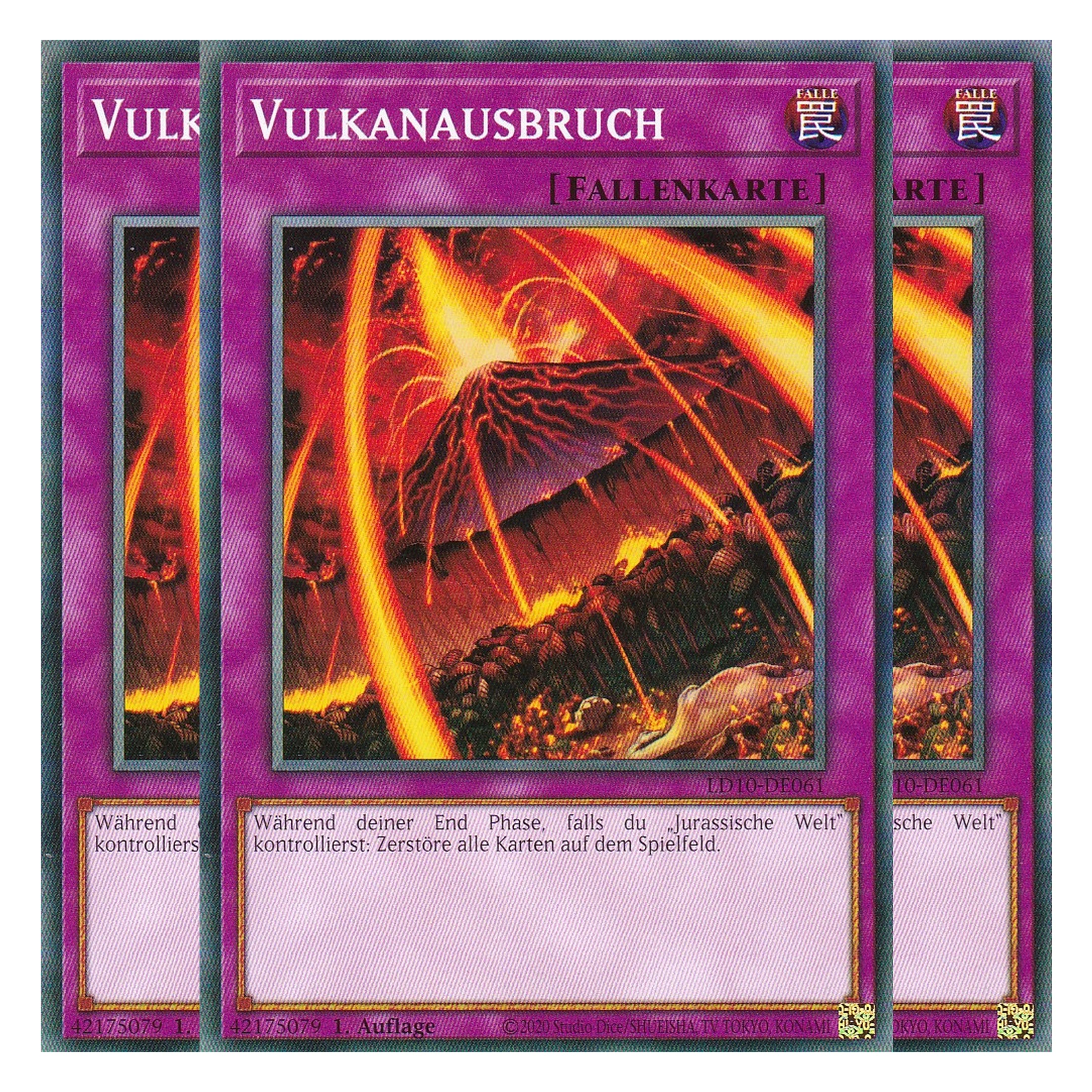Vulkanausbruch - LD10-DE061 - Common - Deutsch - 1. Auflage - Legendary Duelists: Soulburning Volcano - Playset (3 Kopien)