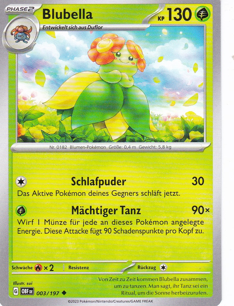Blubella - OBF 003 / 197 - Uncommon - Karmesin & Purpur - Obsidianflammen - Pokemon