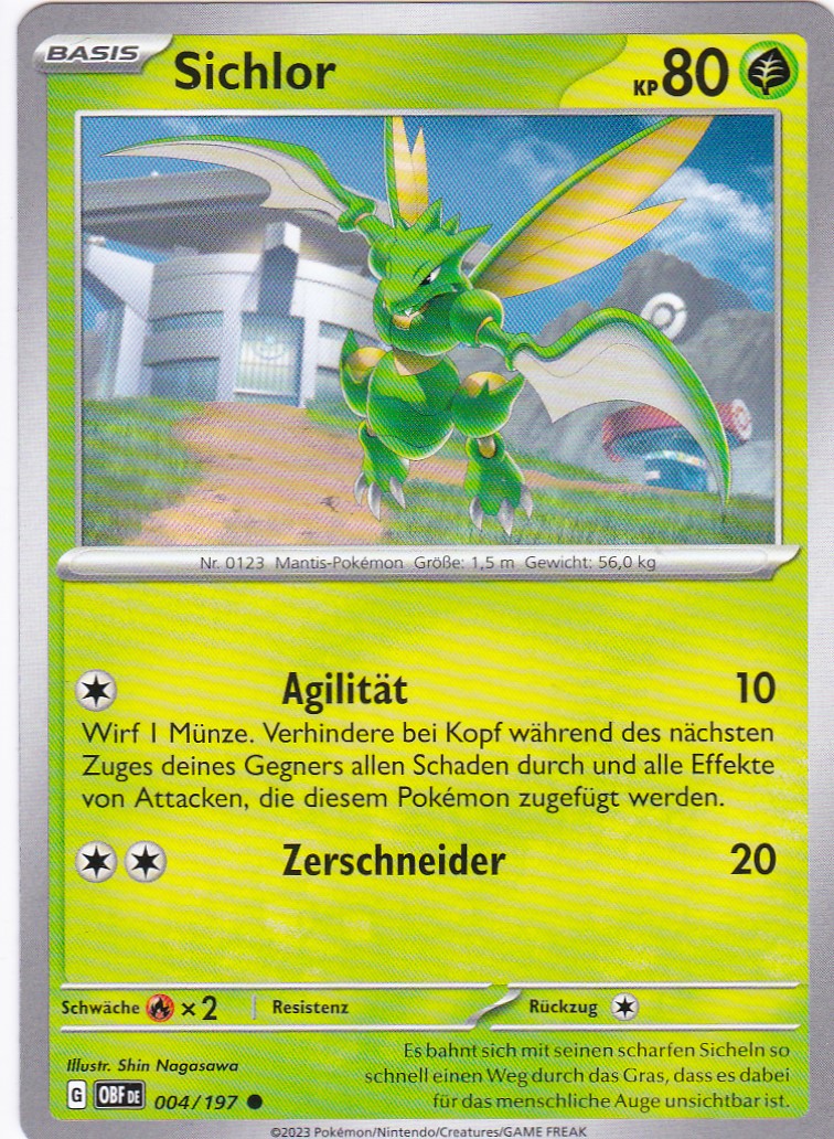 Sichlor - OBF 004 / 197 - Common - Karmesin & Purpur - Obsidianflammen - Pokemon