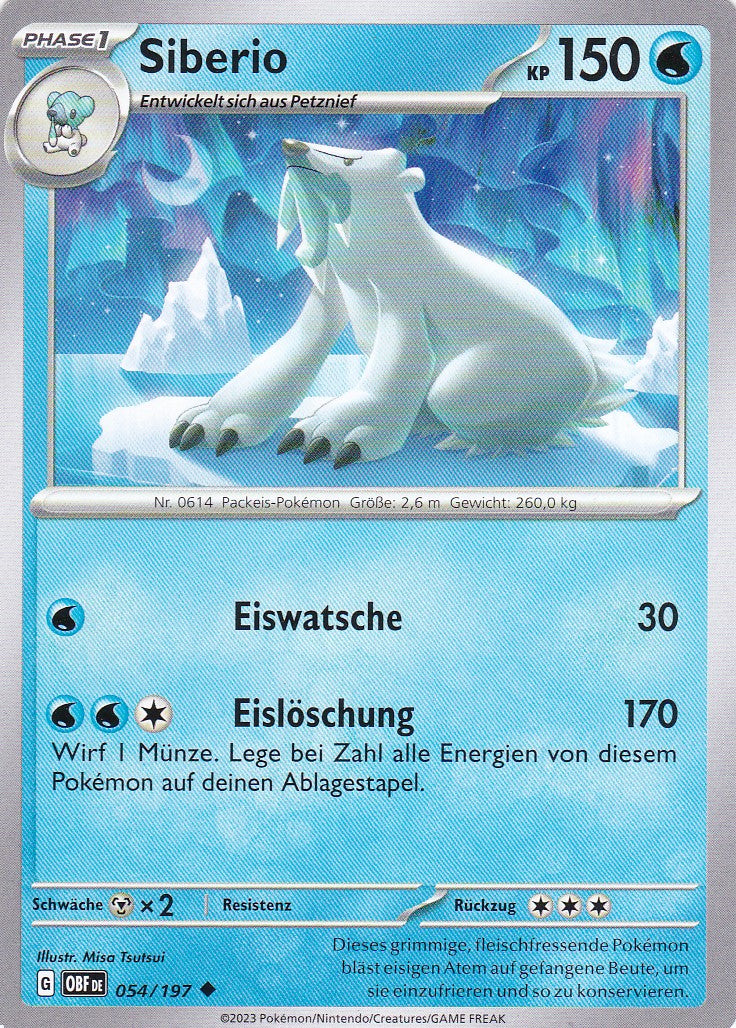 Siberio - OBF 054 / 197 - Uncommon - Karmesin & Purpur - Obsidianflammen - Pokemon