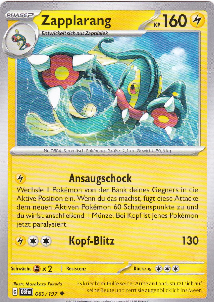 Zapplalek - OBF 068 / 197 - Common - Karmesin & Purpur - Obsidianflammen - Pokemon