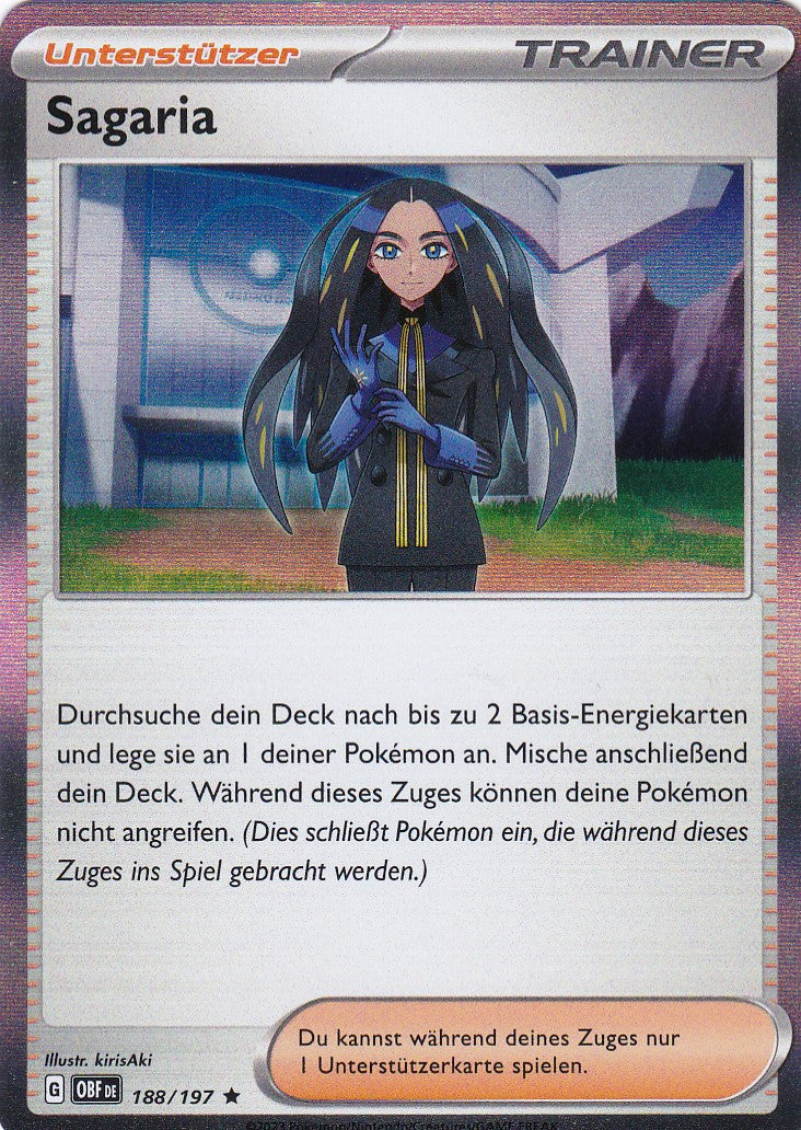 Sagaria - OBF 188 / 197 - Rare - Karmesin & Purpur - Obsidianflammen - Pokemon