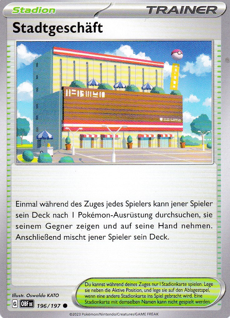 Stadtgeschäft - OBF 196 / 197 - Common - Karmesin & Purpur - Obsidianflammen - Pokemon