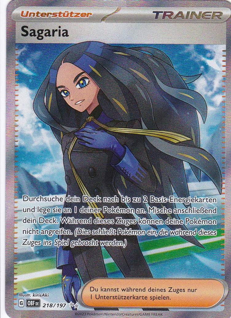 Sagaria - OBF 218 / 197 - Ultra Rare - Karmesin & Purpur - Obsidianflammen - Pokemon