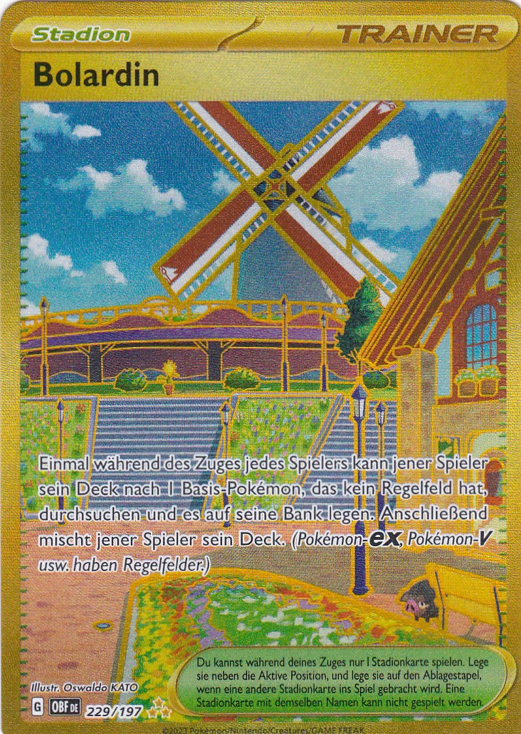Bolardin - OBF 229 / 197 - Secret Rare - Karmesin & Purpur - Obsidianflammen - Pokemon