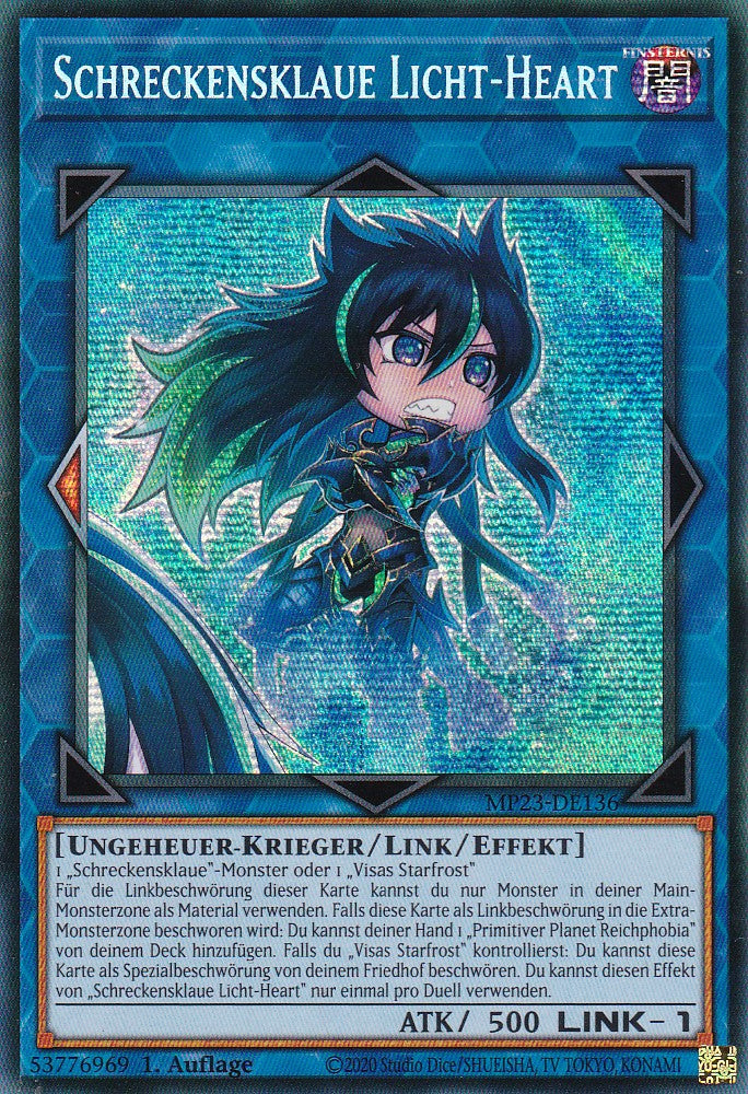 Schreckensklaue Licht-Heart - MP23-DE136 - Secret Rare - 1. Auflage - Deutsch - 25th Anniversary Tin: Dueling Heroes