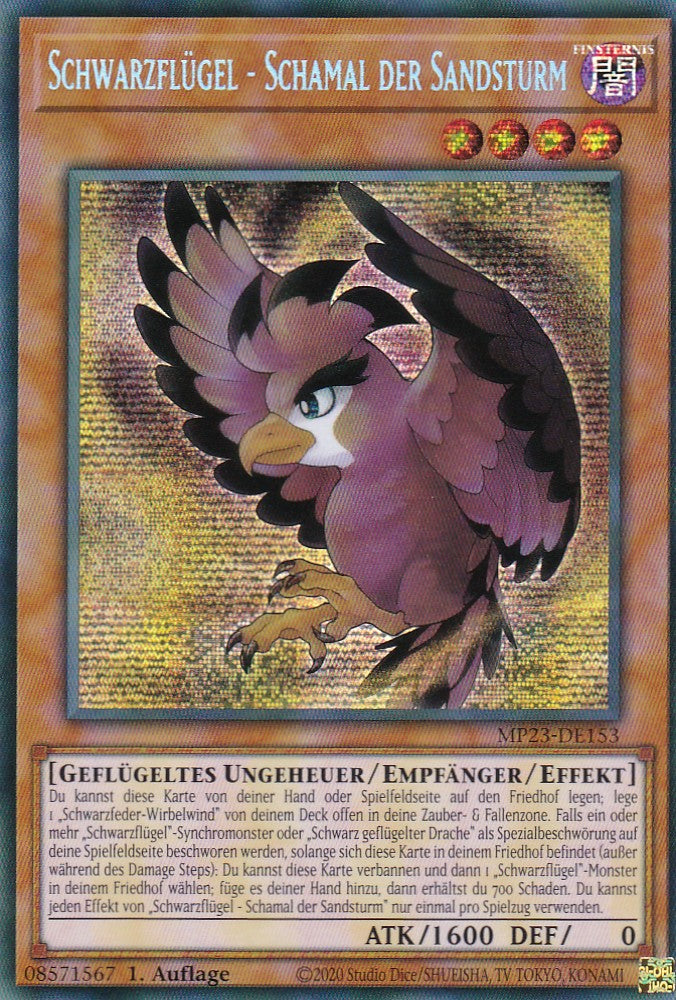 Schwarzflügel - Schamal der Sandsturm - MP23-DE153 - Secret Rare - 1. Auflage - Deutsch - 25th Anniversary Tin: Dueling Heroes
