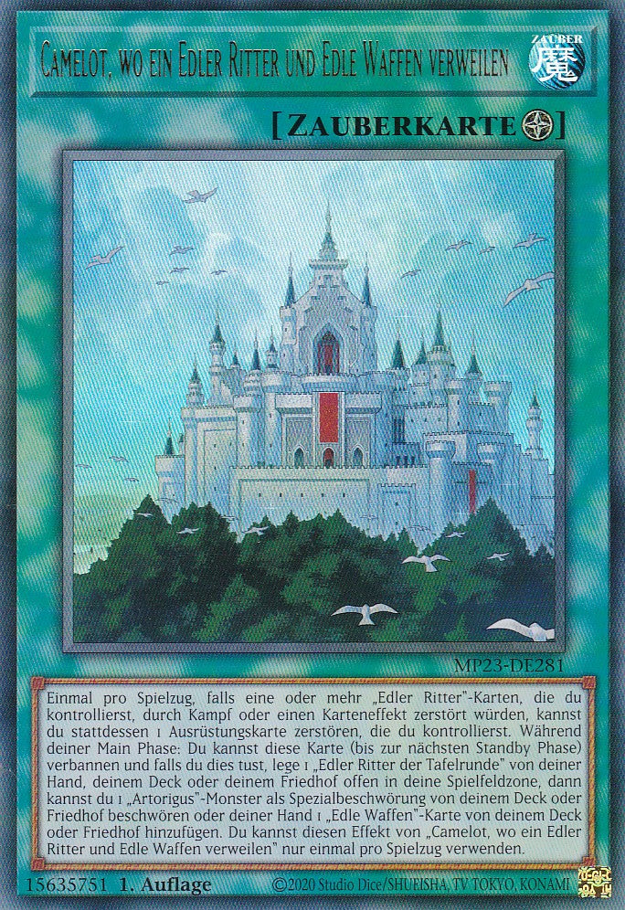 Camelot, wo ein Edler Ritter und Edle Waffen verweilen - MP23-DE281 - Ultra Rare - 1. Auflage - Deutsch - 25th Anniversary Tin: Dueling Heroes