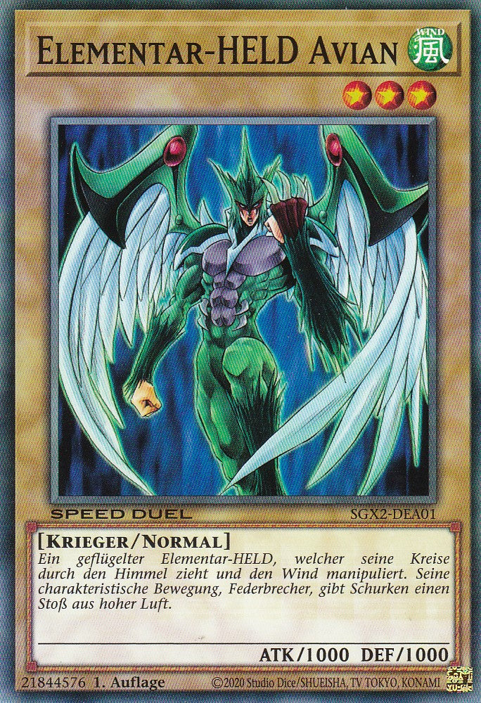Elementar-HELD Avian - SGX2-DEA01 - Common - Deutsch - 1. Auflage - Speed Duel GX: Midterm Paradox