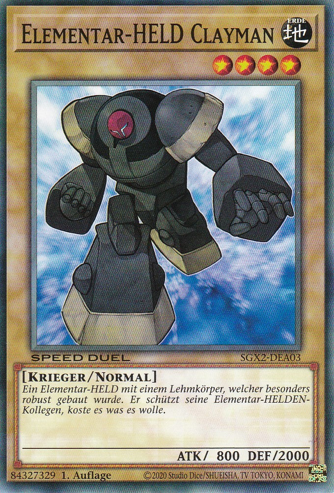 Elementar-HELD Clayman - SGX2-DEA03 - Common - Deutsch - 1. Auflage - Speed Duel GX: Midterm Paradox