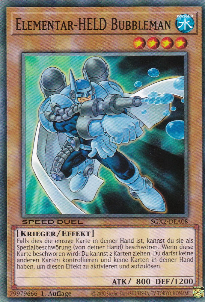 Elementar-HELD Bubbleman - SGX2-DEA08 - Common - Deutsch - 1. Auflage - Speed Duel GX: Midterm Paradox