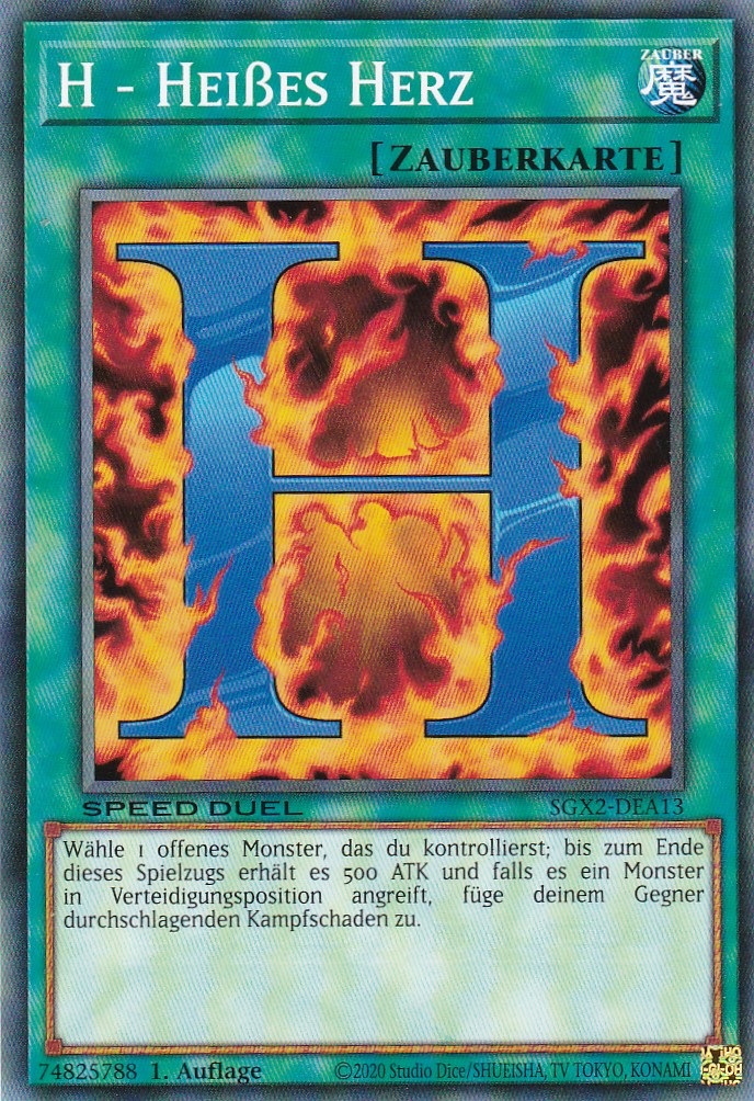 H - Heißes Herz - SGX2-DEA13 - Common - Deutsch - 1. Auflage - Speed Duel GX: Midterm Paradox