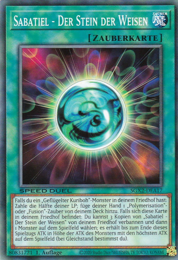 Sabatiel - Der Stein der Weisen - SGX2-DEA17 - Common - Deutsch - 1. Auflage - Speed Duel GX: Midterm Paradox