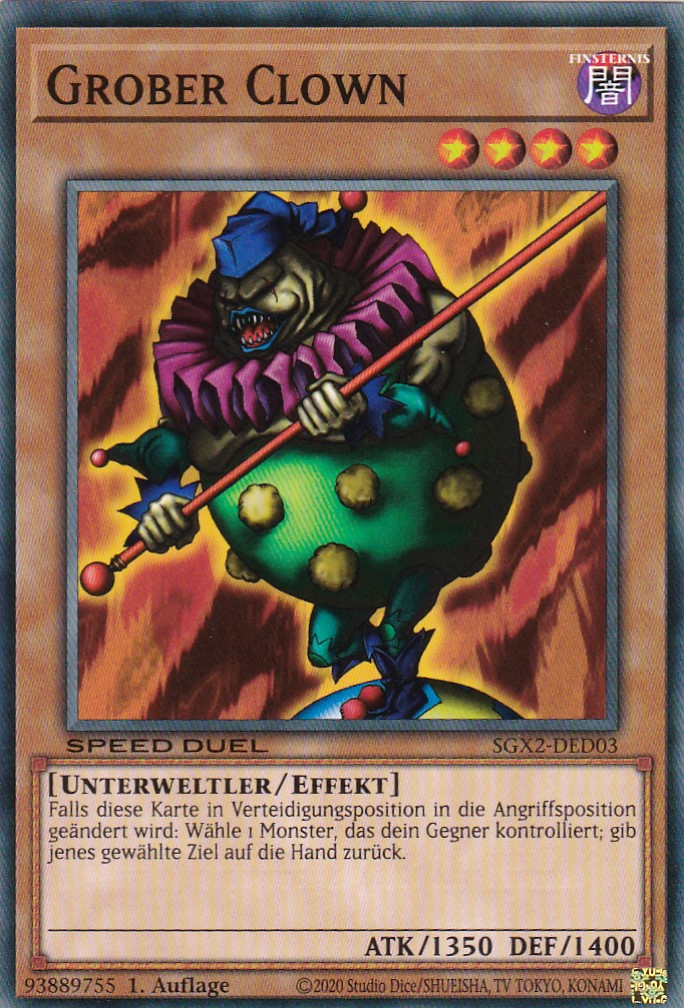 Grober Clown - SGX2-DED03 - Common - Deutsch - 1. Auflage - Speed Duel GX: Midterm Paradox
