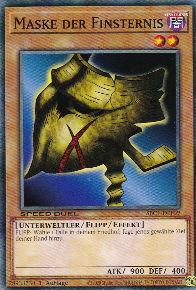 Maske der Finsternis - SBC1-DEF09 - Common - 1. Auflage - Deutsch - Speed Duel: Streets of Battle City