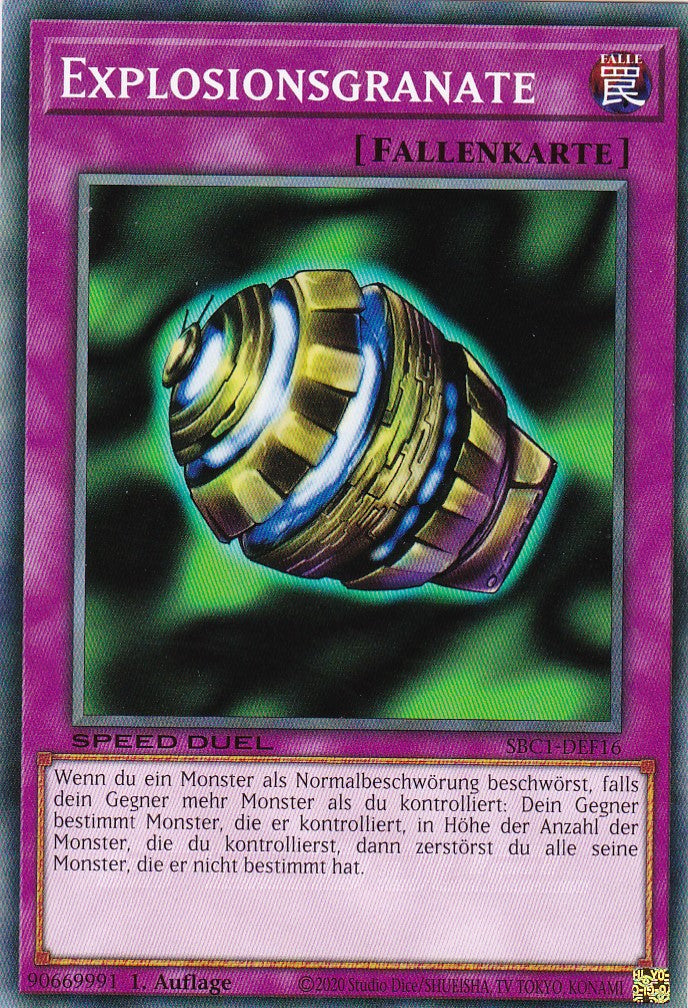 Explosionsgranate - SBC1-DEF16 - Common - 1. Auflage - Deutsch - Speed Duel: Streets of Battle City