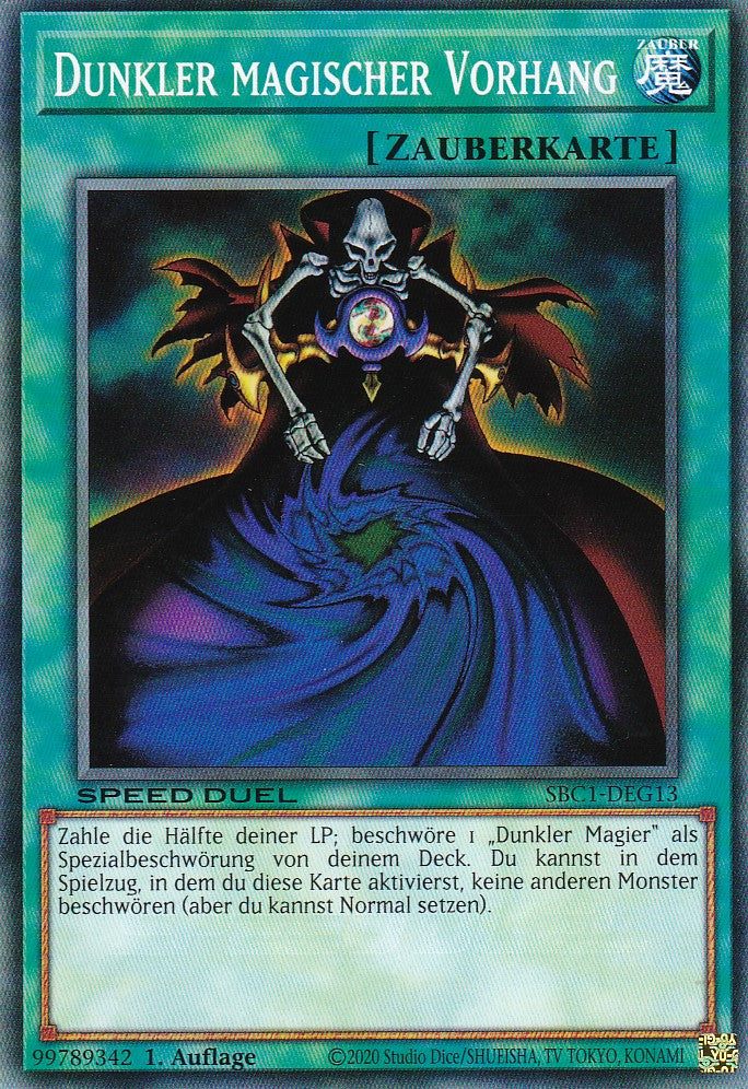 Dunkler magischer Vorhang - SBC1-DEG13 - Common - 1. Auflage - Deutsch - Speed Duel: Streets of Battle City