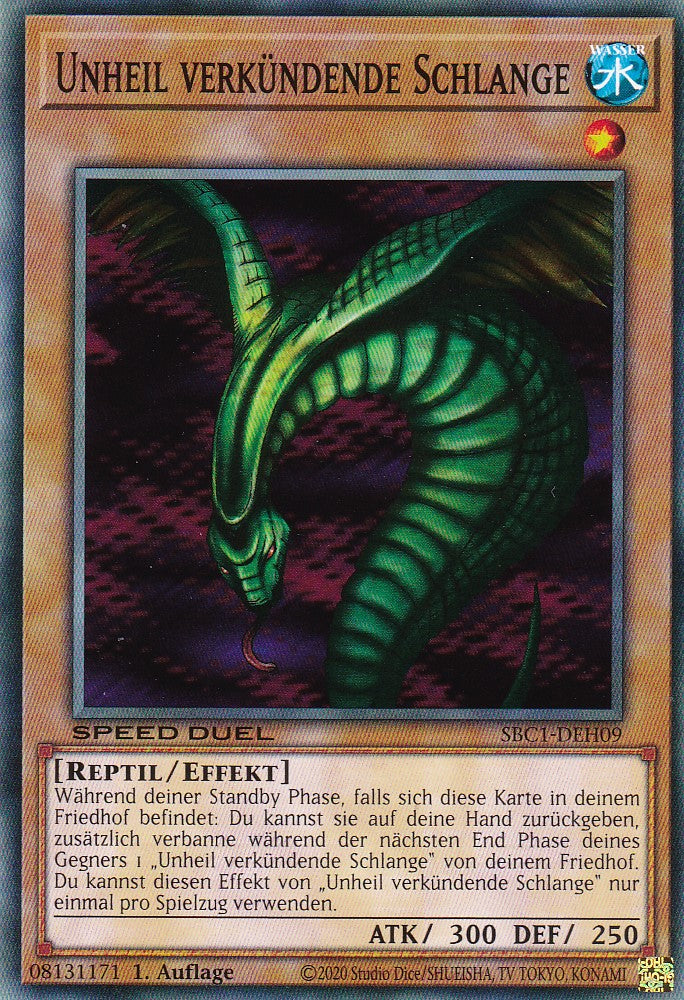 Unheil verkündende Schlange - SBC1-DEH09 - Common - 1. Auflage - Deutsch - Speed Duel: Streets of Battle City