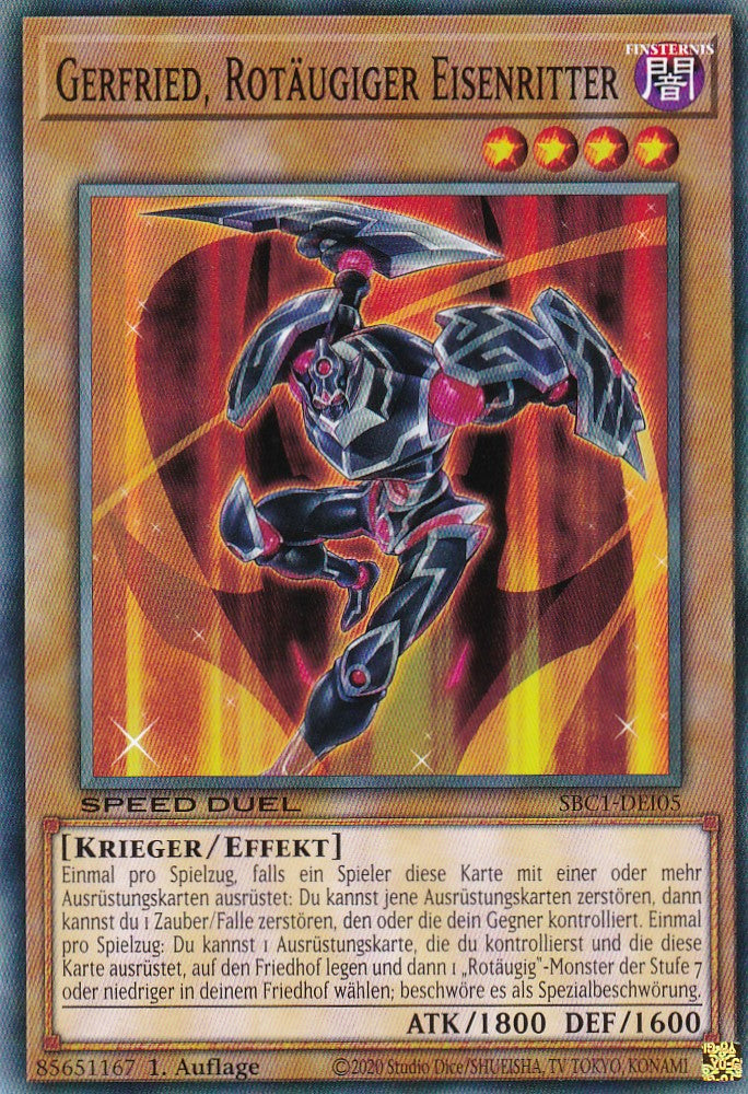 Gerfried, Rotäugiger Eisenritter - SBC1-DEI05 - Common - 1. Auflage - Deutsch - Speed Duel: Streets of Battle City