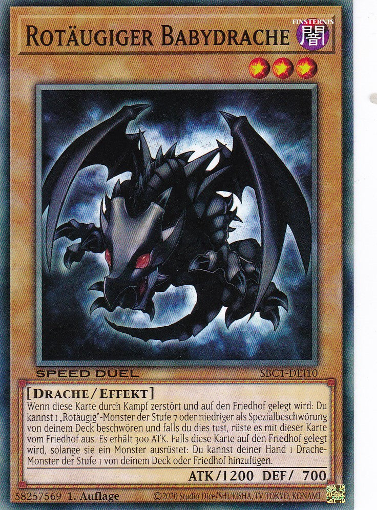 Rotäugiger Babydrache - SBC1-DEI10 - Common - 1. Auflage - Deutsch - Speed Duel: Streets of Battle City