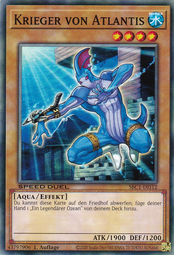 Krieger von Atlantis - SBC1-DEI12 - Common - 1. Auflage - Deutsch - Speed Duel: Streets of Battle City