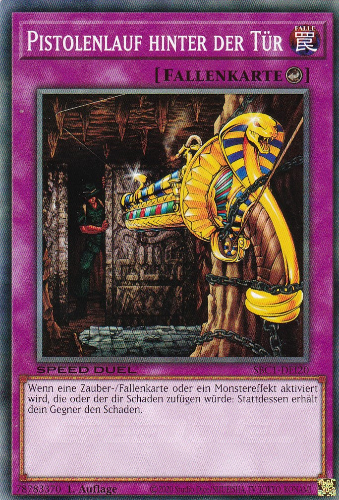 Pistolenlauf hinter der Tür - SBC1-DEI20 - Common - 1. Auflage - Deutsch - Speed Duel: Streets of Battle City