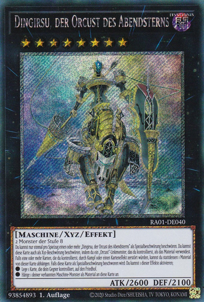 Dingirsu, der Orcust des Abendsterns - RA01-DE040 - Platinum Secret Rare - 1. Auflage - Deutsch - Einzelkarten aus: 25th Anniversary Rarity Collection