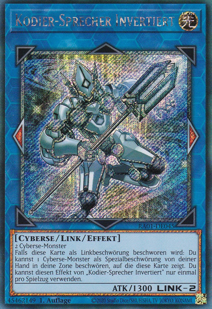 Kodier-Sprecher Invertiert - RA01-DE045 - Platinum Secret Rare - 1. Auflage - Deutsch - Einzelkarten aus: 25th Anniversary Rarity Collection