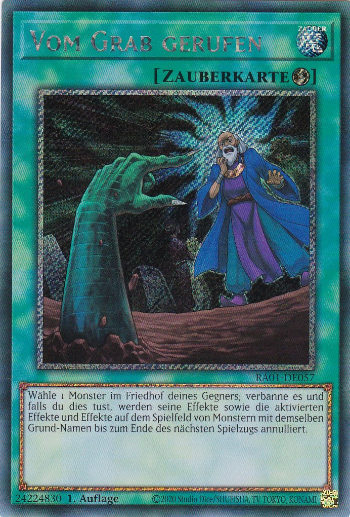 Vom Grab gerufen - RA01-DE057 - Platinum Secret Rare - 1. Auflage - Deutsch - Einzelkarten aus: 25th Anniversary Rarity Collection