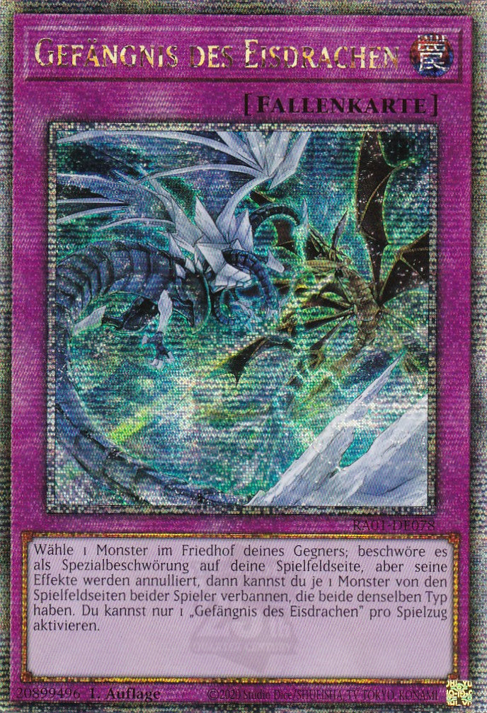 Gefängnis des Eisdrachen - RA01-DE078 - Quarter Century Secret Rare - 1. Auflage - Deutsch - Einzelkarten aus: 25th Anniversary Rarity Collection