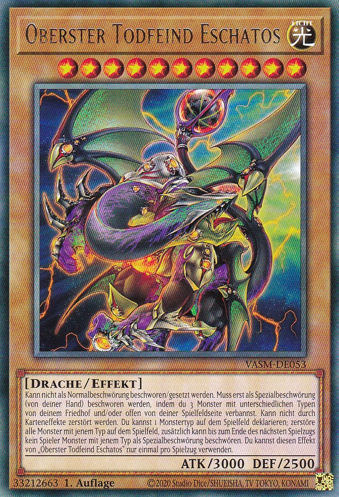 Oberster Todfeind Eschatos - VASM-DE053 - Rare - 1. Auflage - Deutsch - Einzelkarte aus: Valiant Smashers