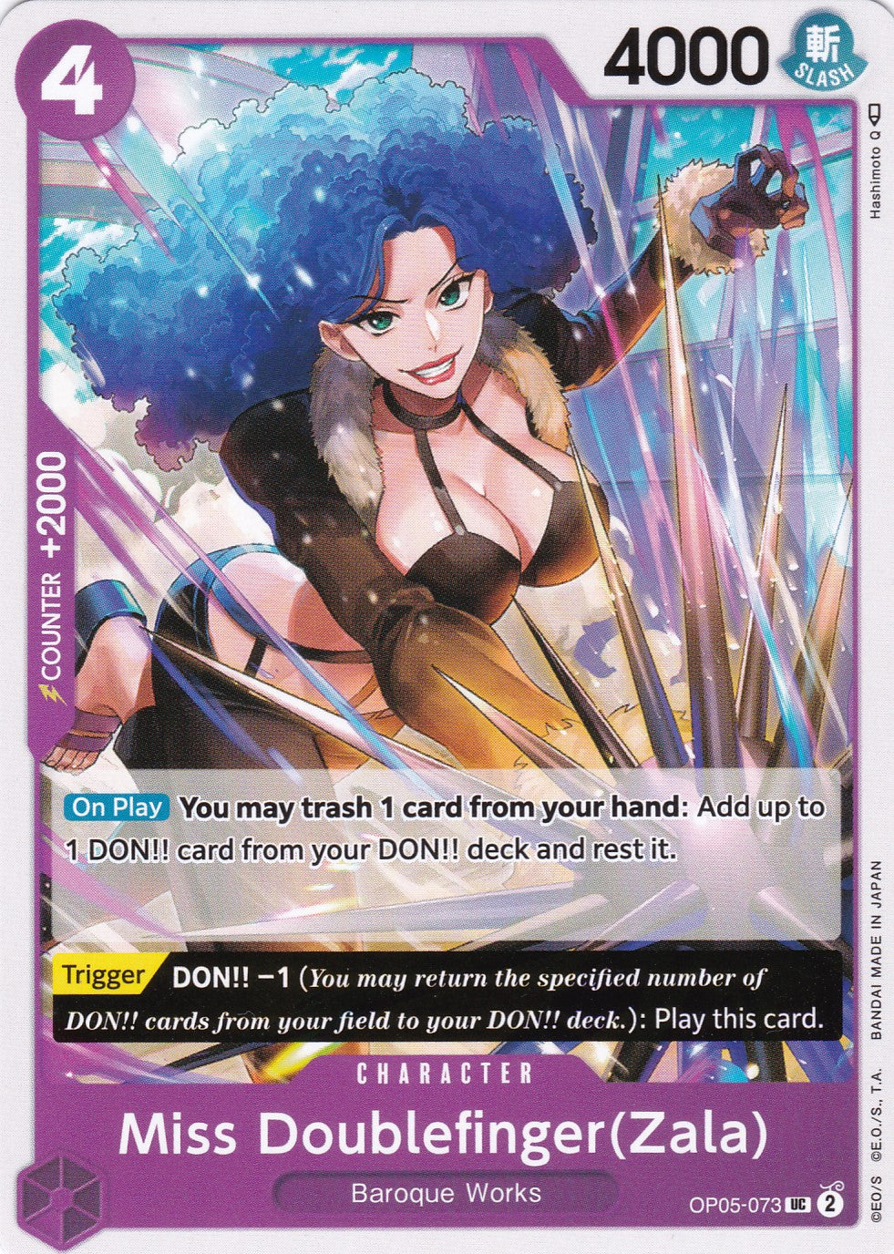 Miss Doublefinger(Zala) (OP05-073) - Uncommon - Awakening of the New