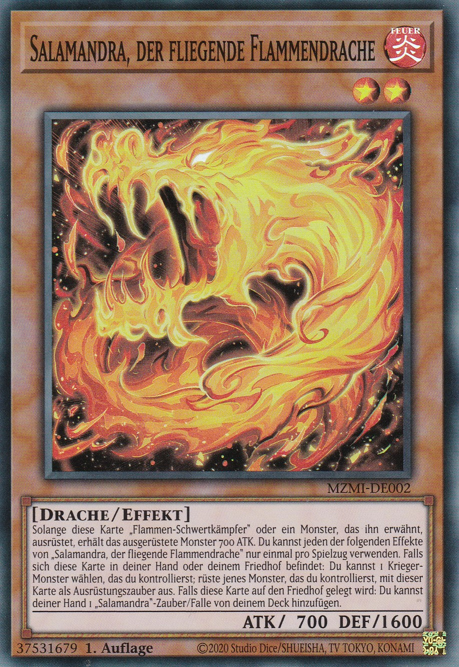 Salamandra, der fliegende Flammendrache - MZMI-DE002 - Super Rare - 1. Auflage - Super Rare - Maze of Millennia