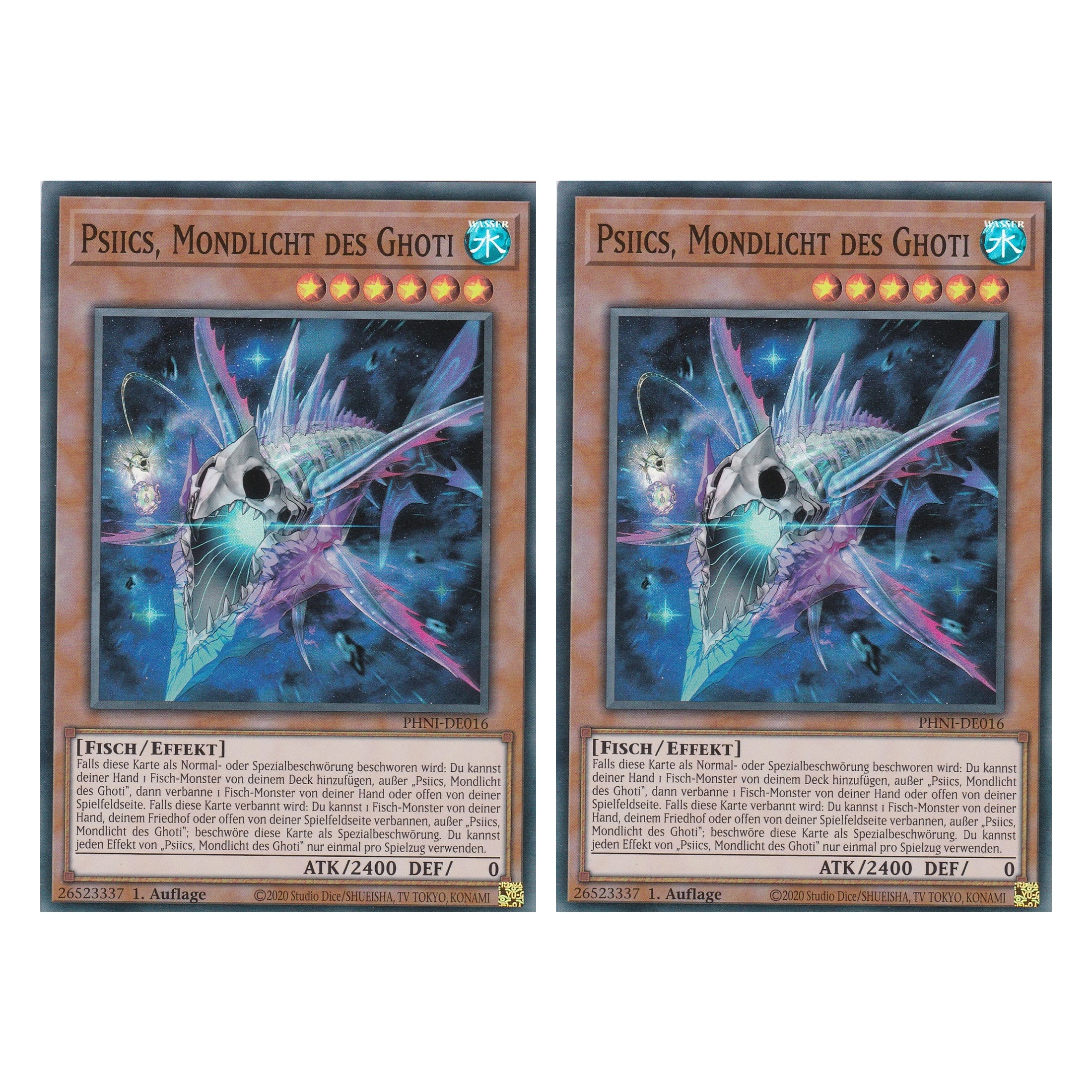 Psiics, Mondlicht des Ghoti - PHNI-DE016 - Super Rare - Deutsch - 1. Auflage - Phantom Nightmare - Duo Set (2 Stück) - Yu-Gi-Oh!