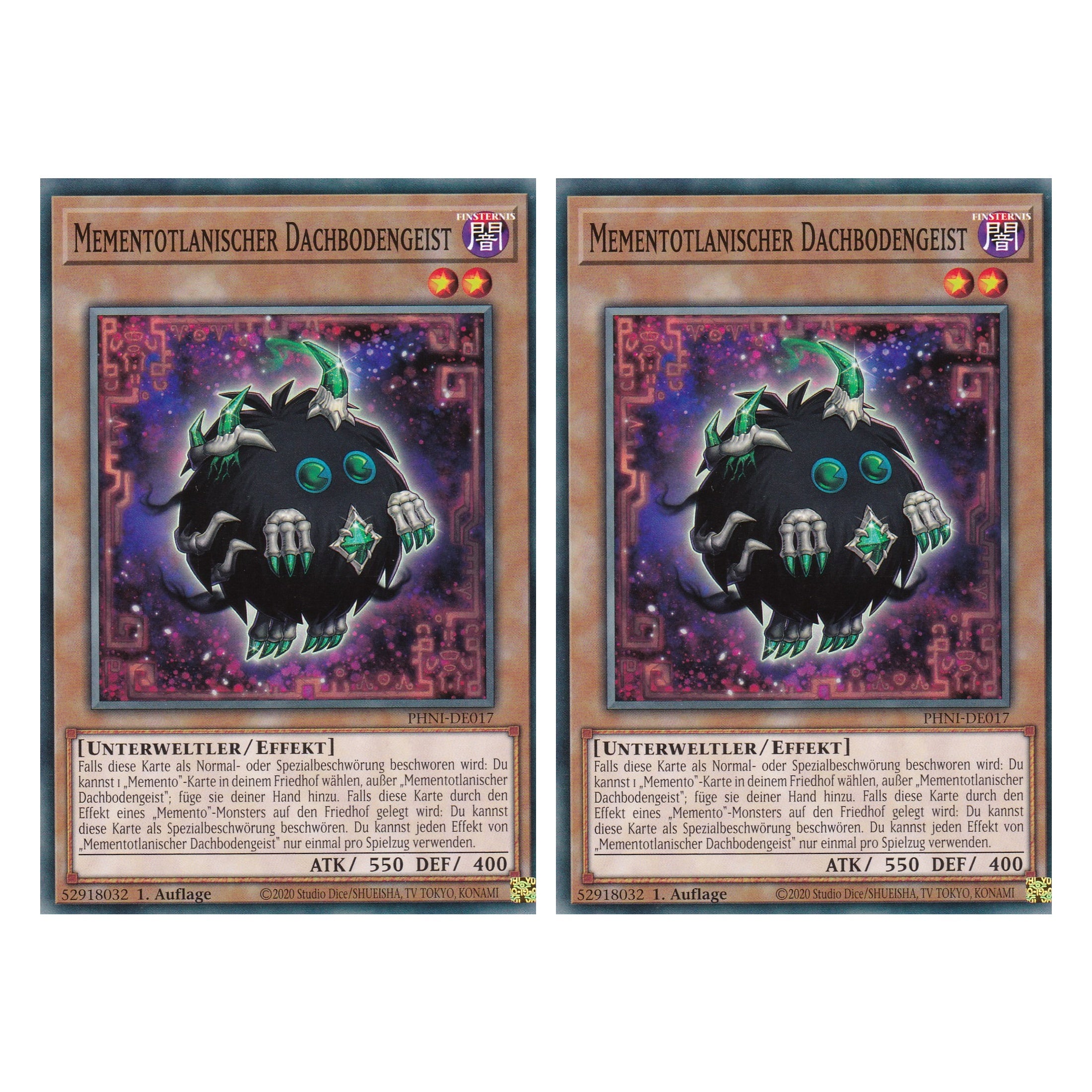Mementotlanischer Dachbodengeist - PHNI-DE017 - Common - Deutsch - 1. Auflage - Phantom Nightmare - Duo Set (2 Stück) - Yu-Gi-Oh!