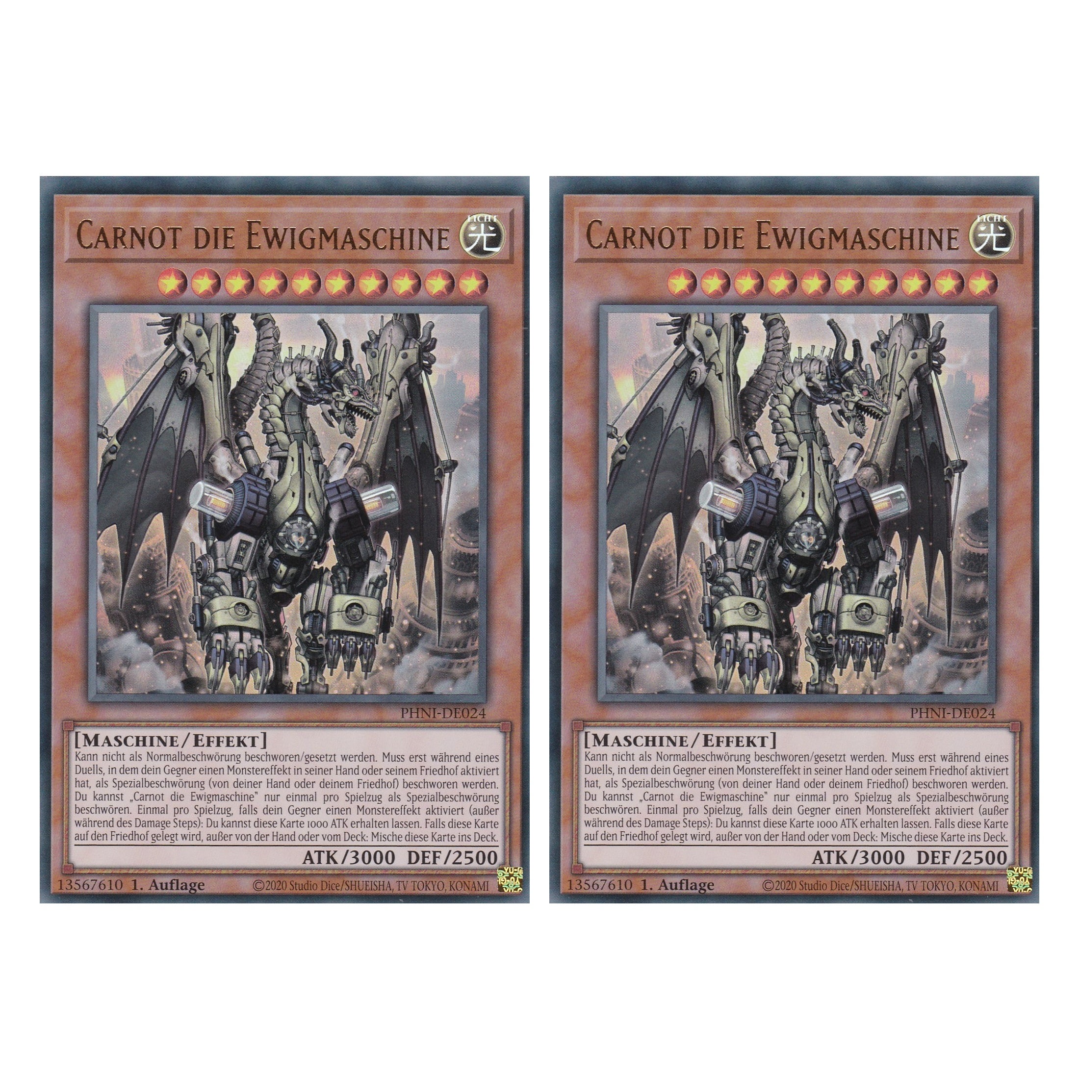 Carnot die Ewigmaschine - PHNI-DE024 - Ultra Rare - Deutsch - 1. Auflage - Phantom Nightmare - Duo Set (2 Stück) - Yu-Gi-Oh!